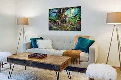 Puzzel Ravensburger Familie wolf in het bos 1000 stukjes Puzzel Ravensburger Familie wolf in het bos 1000 stukjes