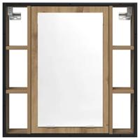 Badkamerspiegelkast 60x16x60 cm spaanplaat ambachtelijk - thumbnail