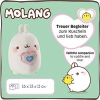 Nici pluchen knuffel molang regenboog met hart in geschenkdoos, 16cm - thumbnail
