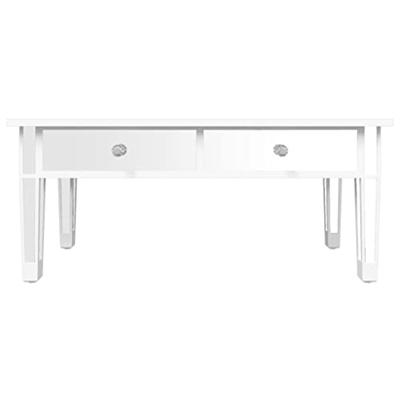 Salontafel gespiegeld 106x45x45 cm bewerkt hout en glas Salontafel gespiegeld 106x45x45 cm bewerkt hout en glas