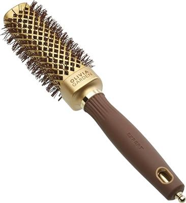 Olivia Garden Straight Wavy Bristle Gold&Brown Brush Ø30mm Olivia Garden Straight Wavy Bristle Gold&Brown Brush Ø30mm
