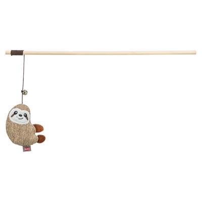 Trixie kattenhengel luiaard hout / pluche met kattenkruid / catnip Trixie kattenhengel luiaard hout / pluche met kattenkruid / catnip