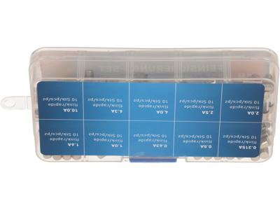 Max Hauri 128449 Buiszekering assortiment (Ø x l) 5 mm x 20 mm Snel -F- Inhoud 100 stuk(s)