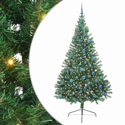 VidaXL Kunstmatig voorverlicht kerstboom met 300 led groen 240 cm pvc