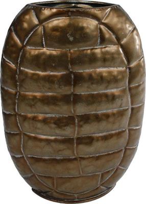 Vaas metaal l22b8h30 cm brons - Hortus