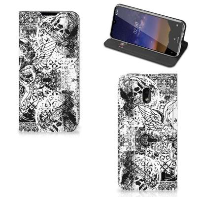 Mobiel BookCase Nokia 2.2 Skulls Angel Mobiel BookCase Nokia 2.2 Skulls Angel