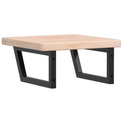 Badkamer wandschap staal en massief eikenhout