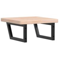 Badkamer wandschap staal en massief eikenhout - thumbnail