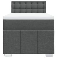 Boxspring met matras stof donkergrijs 90x190 cm - thumbnail