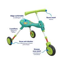 The Bugs Scuttlebug xl splodge loopfiets met 3 wielen junior turquoise/groen - thumbnail