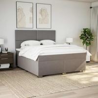 Boxspring met matras stof taupe 180x200 cm - thumbnail