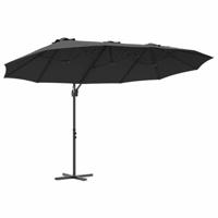 Tuin Cantilever Parasol met slot Zwart Large Poedergecoat staal - thumbnail