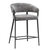 Barkruk Liv - grijs - Leen Bakker - thumbnail