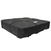 VidaXL Vrijhangende parasolvoet zwart 86 x 86 x 19 cm - thumbnail