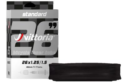Vittoria Standard 700x40/52C Presta Binnenband 48mm Zwart