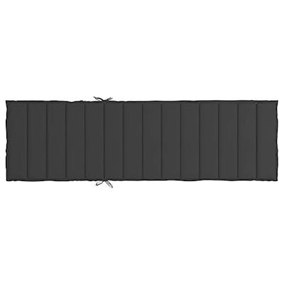 Ligbedkussen 200x60x3 cm oxford stof zwart