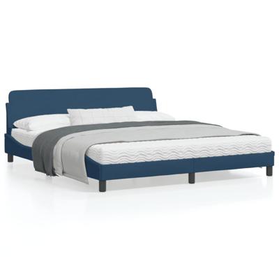 Bedframe met hoofdeinde "Dover" 180x200 cm stof blauw Bedframe met hoofdeinde "Dover" 180x200 cm stof blauw
