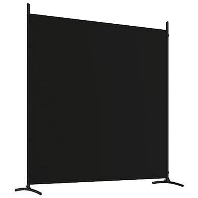 Kamerscherm met 4 panelen 698x180 cm stof zwart