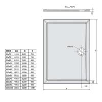 Douchebak Marmer Sapho Karia 120x90x4 cm Rechthoek Wit Sapho - thumbnail
