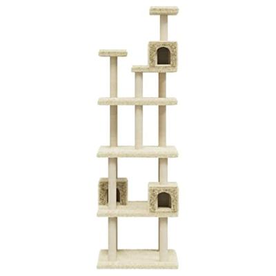 VidaXL Kattenmeubel met sisal krabpalen 188 cm crèmekleurig
