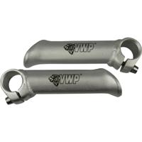 VWP bar-ends forged kort recht aluminium zilver - thumbnail