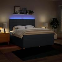 Boxspring met matras stof blauw 180x200 cm - thumbnail