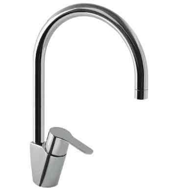 Keukenkraan Tres BM | Opbouw | 360° Draaibaar | Mengkraan | 1-hendel | Rond | Chroom