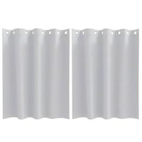 VidaXL Zwart-out gordijnen met ringen 2 pcs bleekgrijs 140 x 140 cm - thumbnail