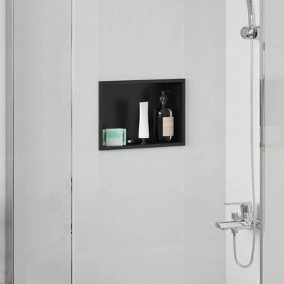 Douche Niche Zwart 30 x 20 x 9.5 cm Roestvrij staal