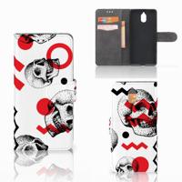 Telefoonhoesje met Naam Nokia 3.1 (2018) Skull Red - thumbnail