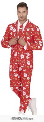 Kerstmis Kostuum Fun Heren Rood 3-delig