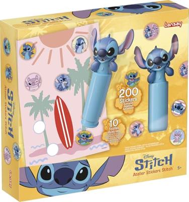 Stickerworkshop - LANSAY - STITCH - 1 stempel, 200 stickers - Vanaf 5 jaar