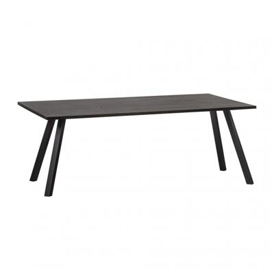 WOOOD Eettafel 'Combi-tablo' 160 x 90cm, kleur Blacknight