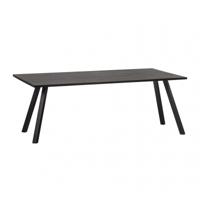 WOOOD Eettafel 'Combi-tablo' 160 x 90cm, kleur Blacknight - thumbnail