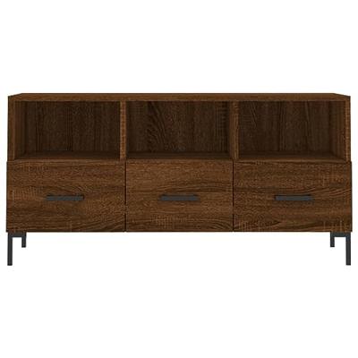 Tv-meubel 102x36x50 cm bewerkt hout bruineikenkleurig