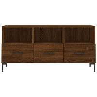 Tv-meubel 102x36x50 cm bewerkt hout bruineikenkleurig - thumbnail