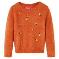 VidaXL Kindertrui gebreid 140 oranjebruin - thumbnail