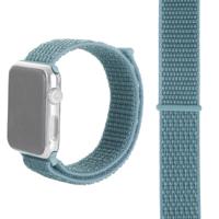 Eenvoudige mode nylon horlogebandje voor Apple Watch serie & 40mm/3 & 2 & 1 38mm met Magic stick (meer blauw) - thumbnail