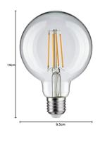 Paulmann 28957 LED-lamp Energielabel F (A - G) E27 Globe 7.5 W = 60 W Warmwit (Ø x h) 95 mm x 140 mm 1 stuk(s) - thumbnail