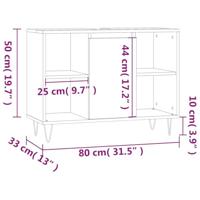Badkamerkast 80x33x60 cm bewerkt hout zwart - thumbnail