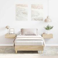 Bedframe zonder matras 100x200cm spaanplaat sonoma eikenkleurig - thumbnail
