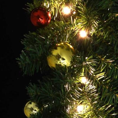 VidaXL Kerstslinger versierd met kerstballen en led-lampjes 10 m