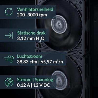 Arctic ACFAN00298A PC-ventilator Zwart (b x h x d) 92 x 25 x 92 mm - thumbnail