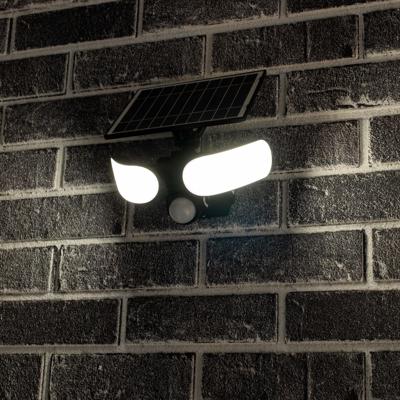 LED's Light Solar LED Buitenlamp met Bewegingssensor - 2 lichts - Automatisch aan/uit - Afneembaar paneel - Zwart LED's Light Solar LED Buitenlamp met Bewegingssensor - 2 lichts - Automatisch aan/uit - Afneembaar paneel - Zwart