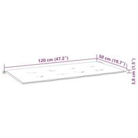 Tuinbankkussen ruitpatroon 120x50x3 cm oxford stof zwart - thumbnail
