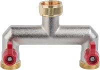 Verdeler / splitter messing - 2 aftakkingen - 3/4 - thumbnail