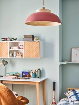 Bamboe lampenkap terracotta