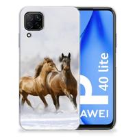 Huawei P40 Lite | TPU Hoesje | Paarden - thumbnail