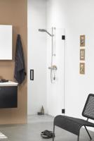 Sealskin Nisdeur 'I Am' 100X200 cm Mat Zwart Helder Glas Antikalk - thumbnail