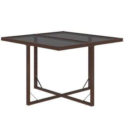 5-delige Tuinset met kussens poly rattan bruin - thumbnail